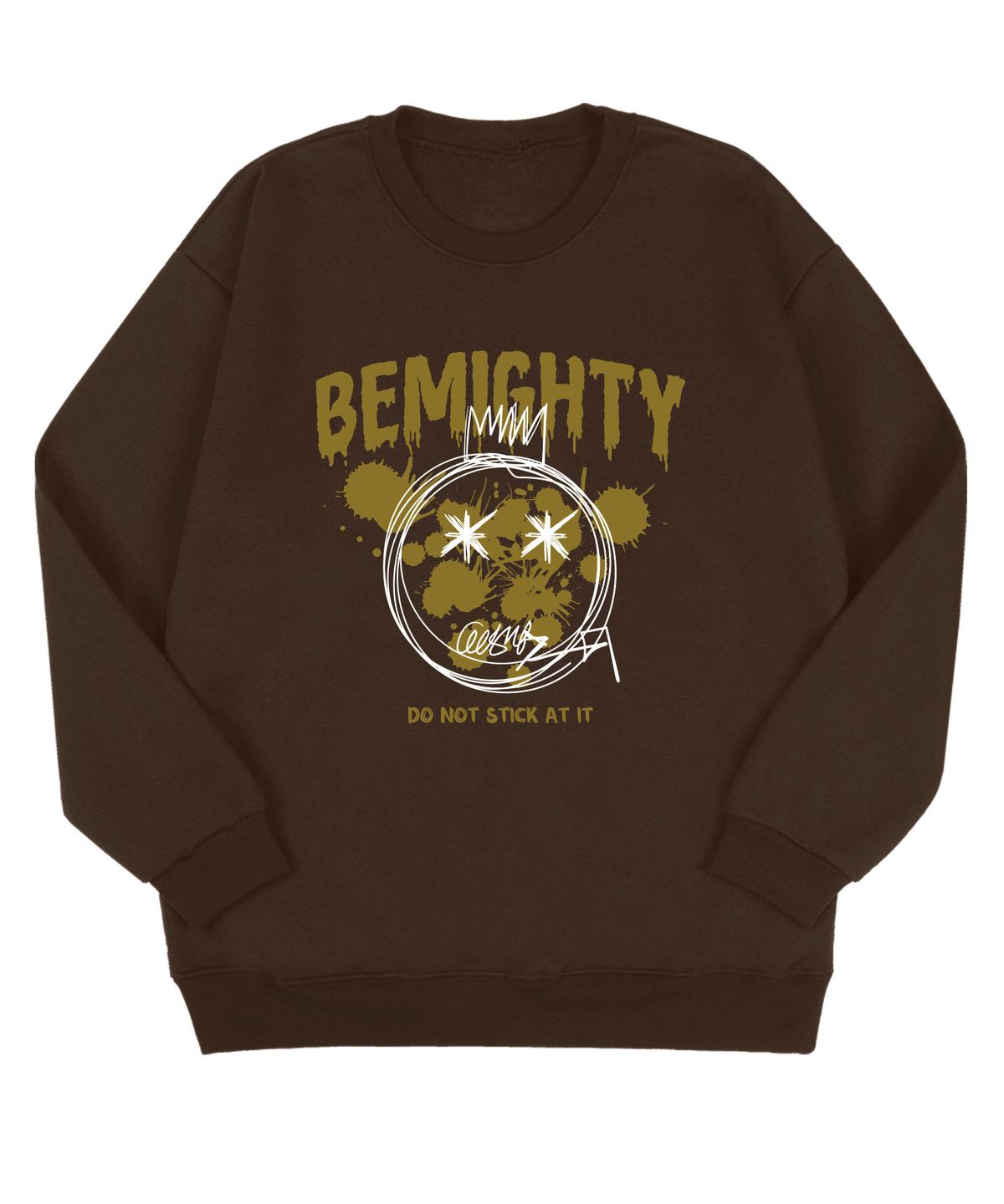 비마이티(BEMIGHTY) 베어 스프레이 오버핏 삼단쭈리 맨투맨
