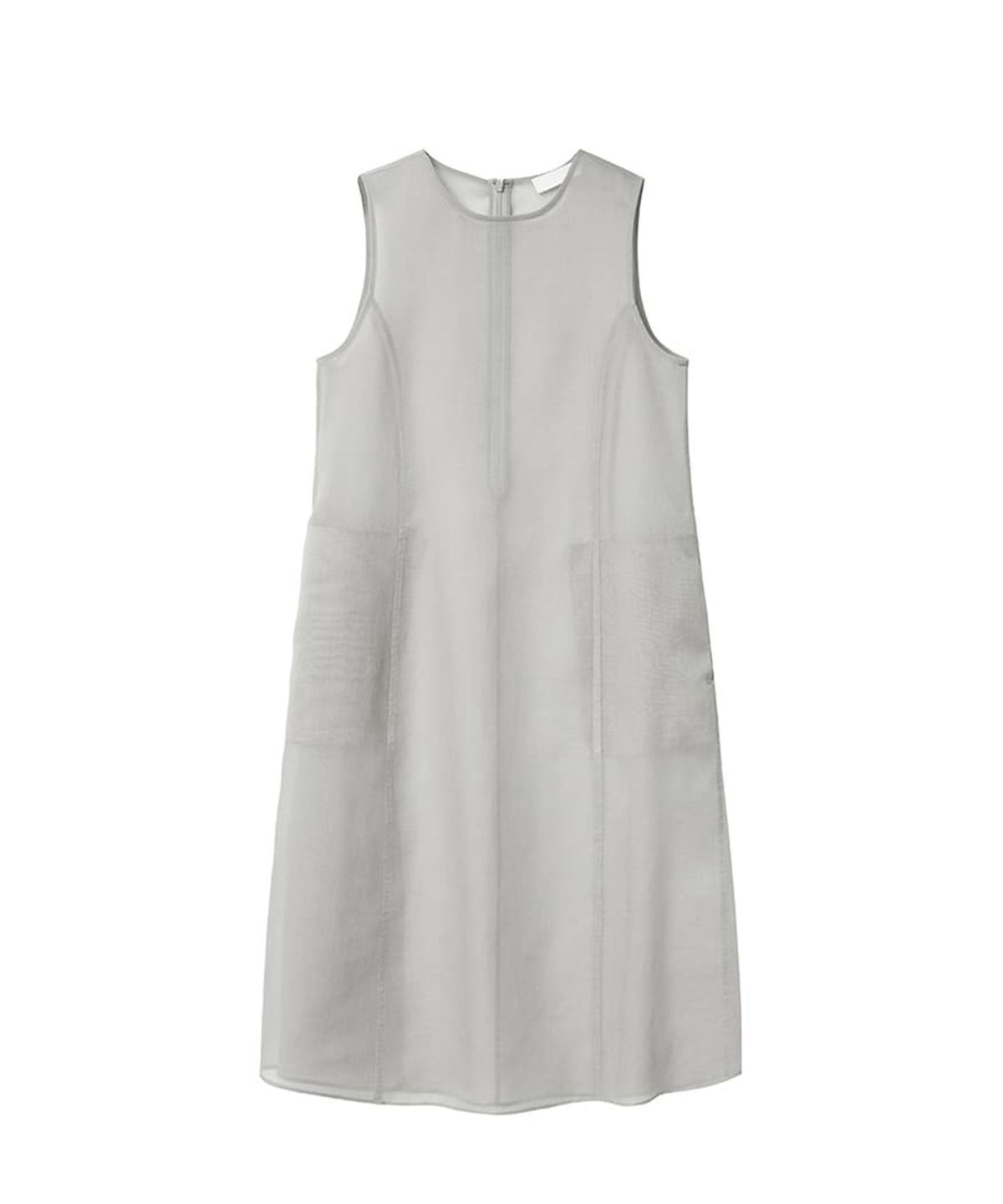 아모멘토(AMOMENTO) SHEER LONG DRESS_GREY