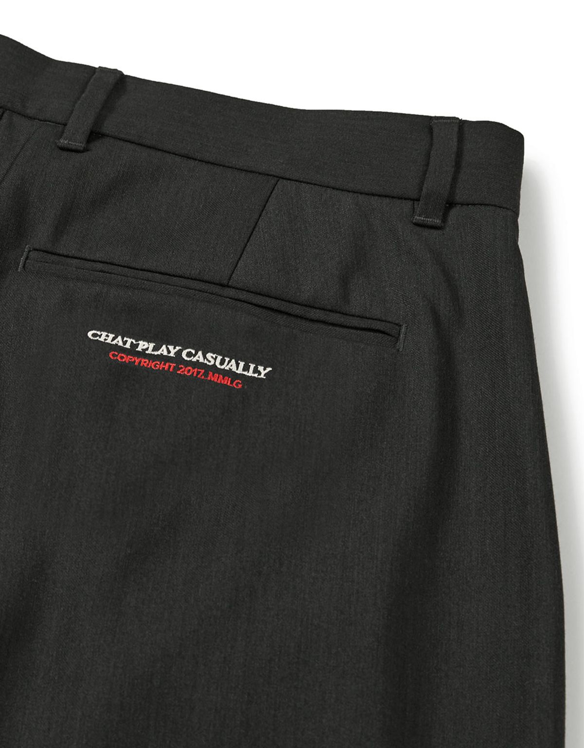 엠엠엘지(MMLG) [Mmlg] PLAY WIDE SLACKS (CHARCOAL)