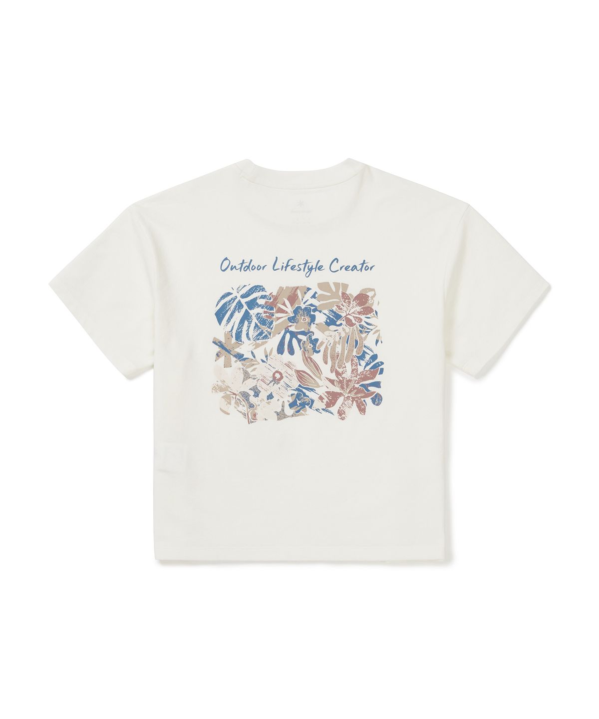 스노우피크 어패럴(SNOWPEAK APPAREL) 소로나 여성 트로피컬 반팔 티셔츠 (S25MWFTS71) Off White
