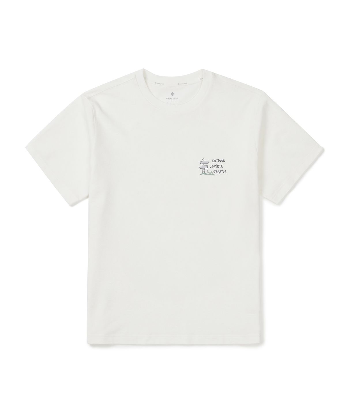 스노우피크 어패럴(SNOWPEAK APPAREL) 소로나 기어 반팔 티셔츠 (S25MUFTS70) Off White