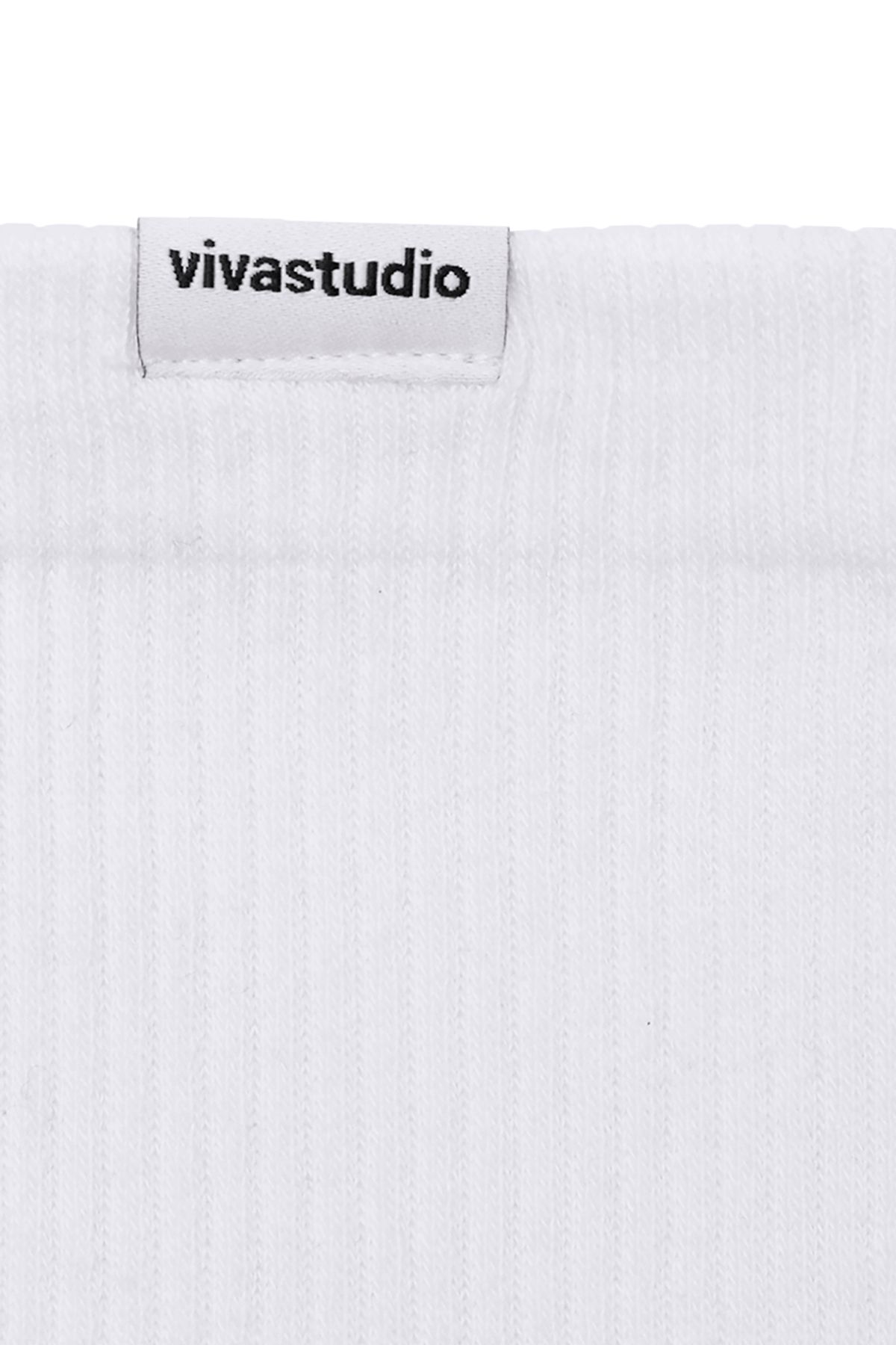 비바스튜디오(VIVASTUDIO) LOGO SOCKS 3-PACK [WHITE]