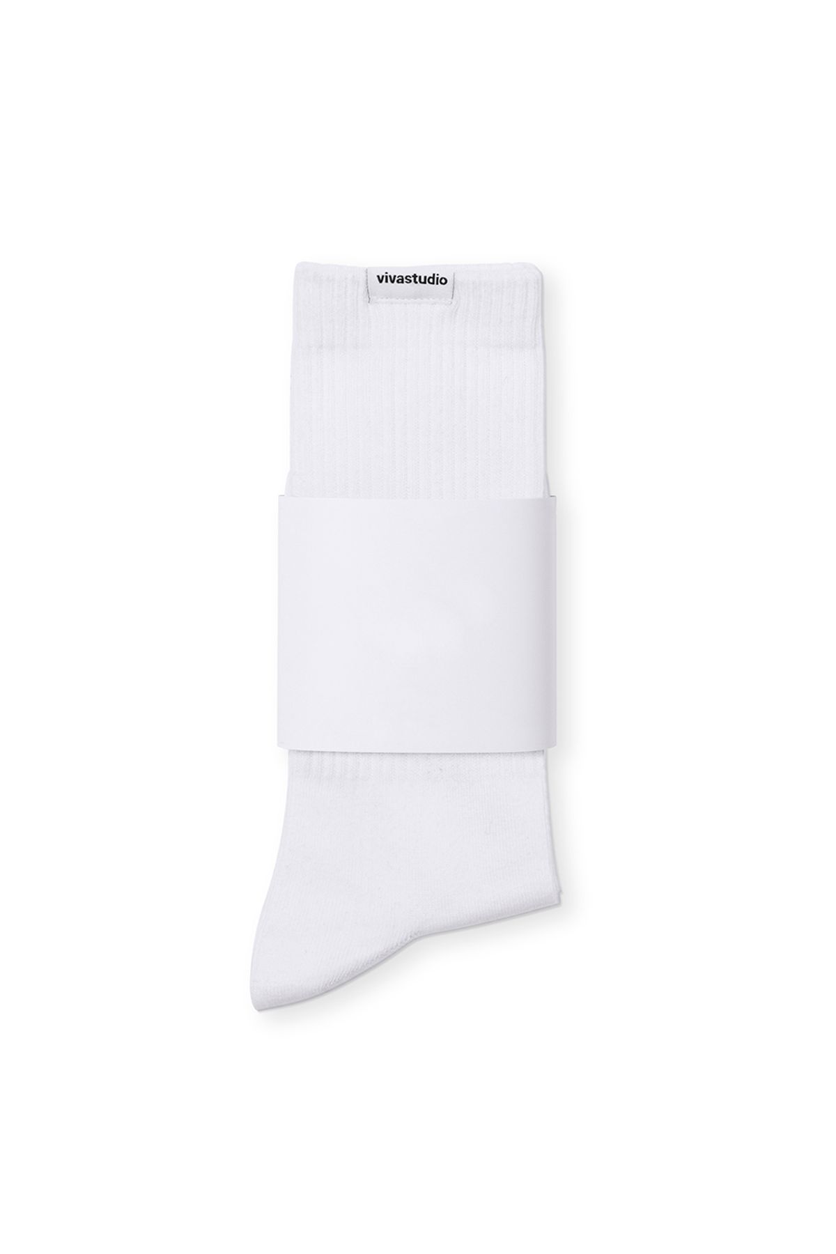 비바스튜디오(VIVASTUDIO) LOGO SOCKS 3-PACK [WHITE]