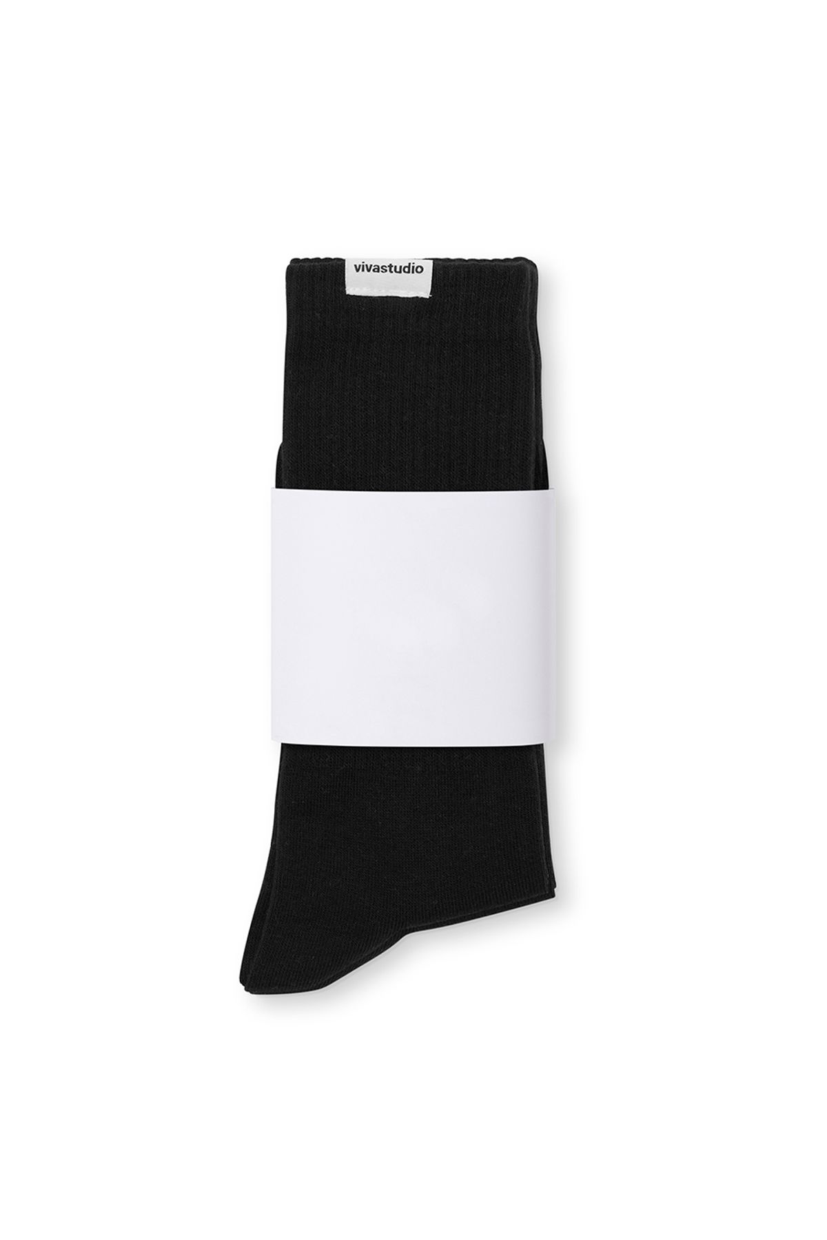 비바스튜디오(VIVASTUDIO) LOGO SOCKS 3-PACK [BLACK]