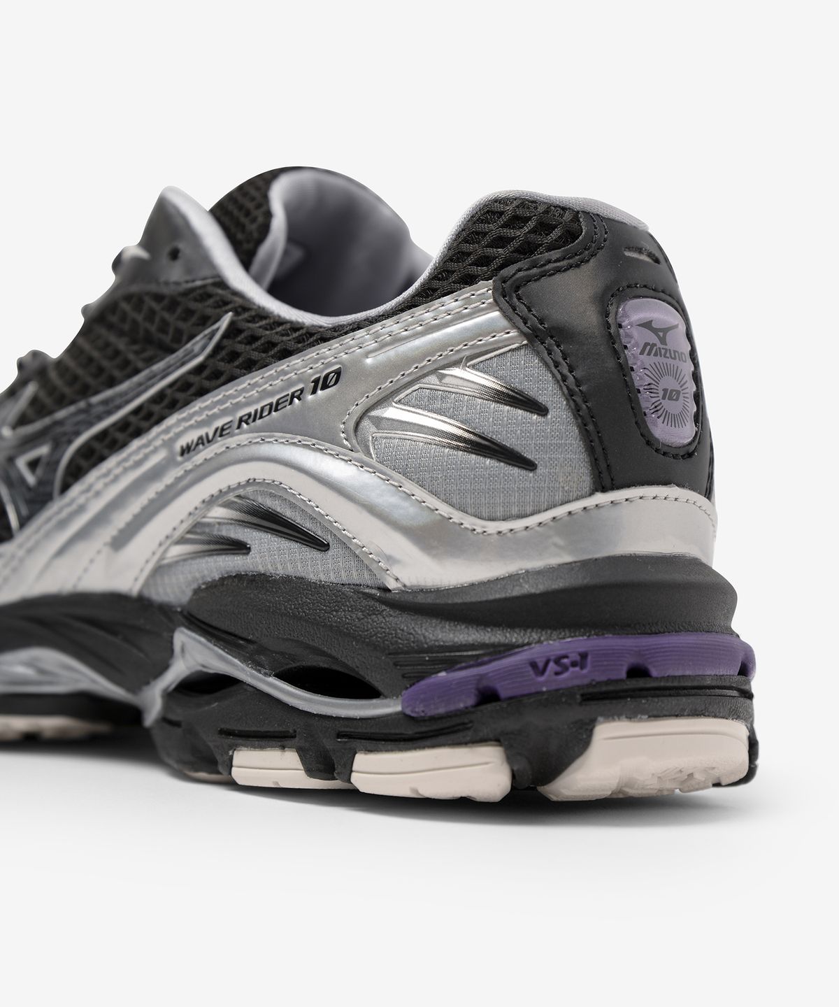 미즈노(MIZUNO) (공용) 웨이브 라이더 10 - 블랙:블랙 샌드:퍼플 헤이즈 / D1GA250601