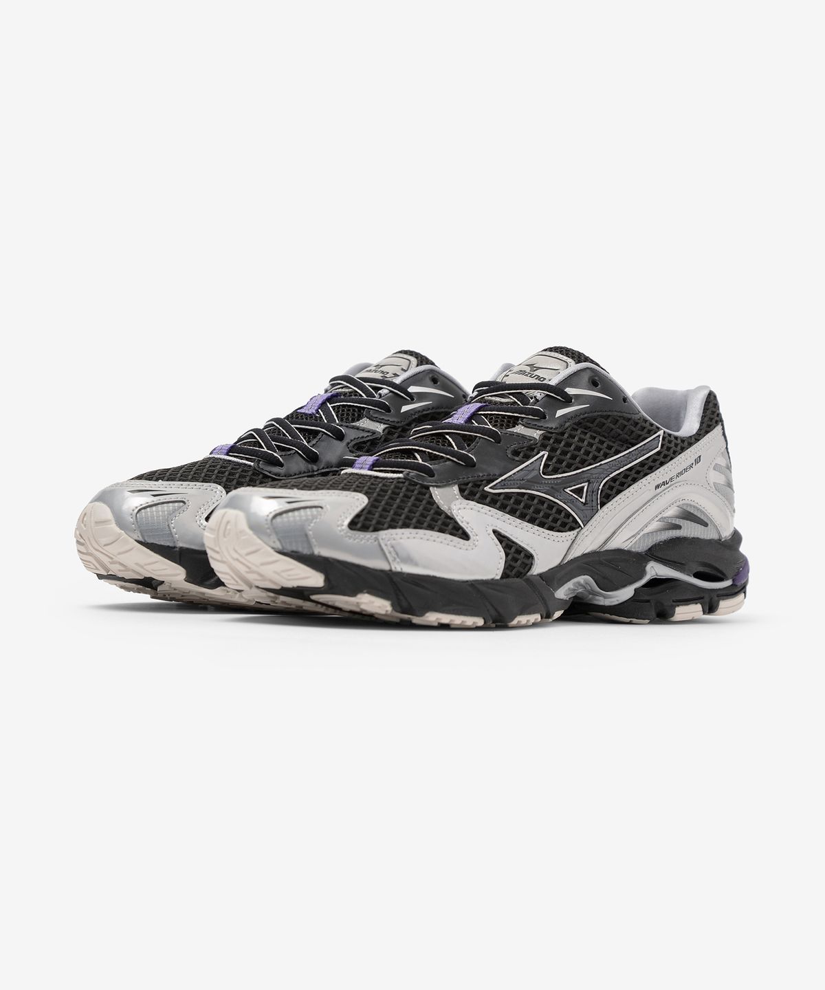 미즈노(MIZUNO) (공용) 웨이브 라이더 10 - 블랙:블랙 샌드:퍼플 헤이즈 / D1GA250601