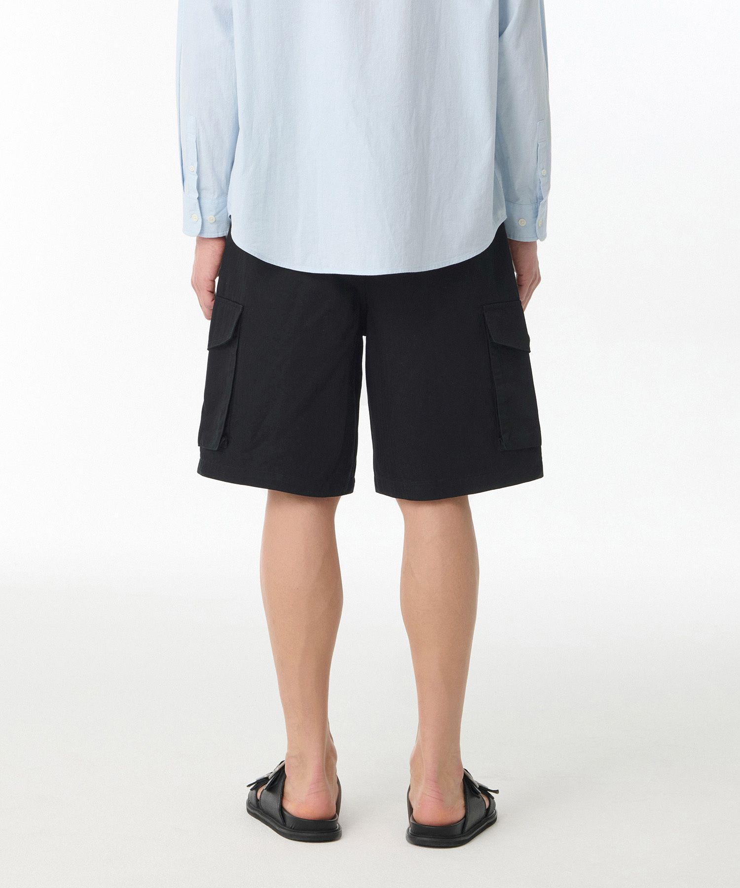MUSINSA | MUSINSA STANDARD Cotton Herringbone Cargo Shorts