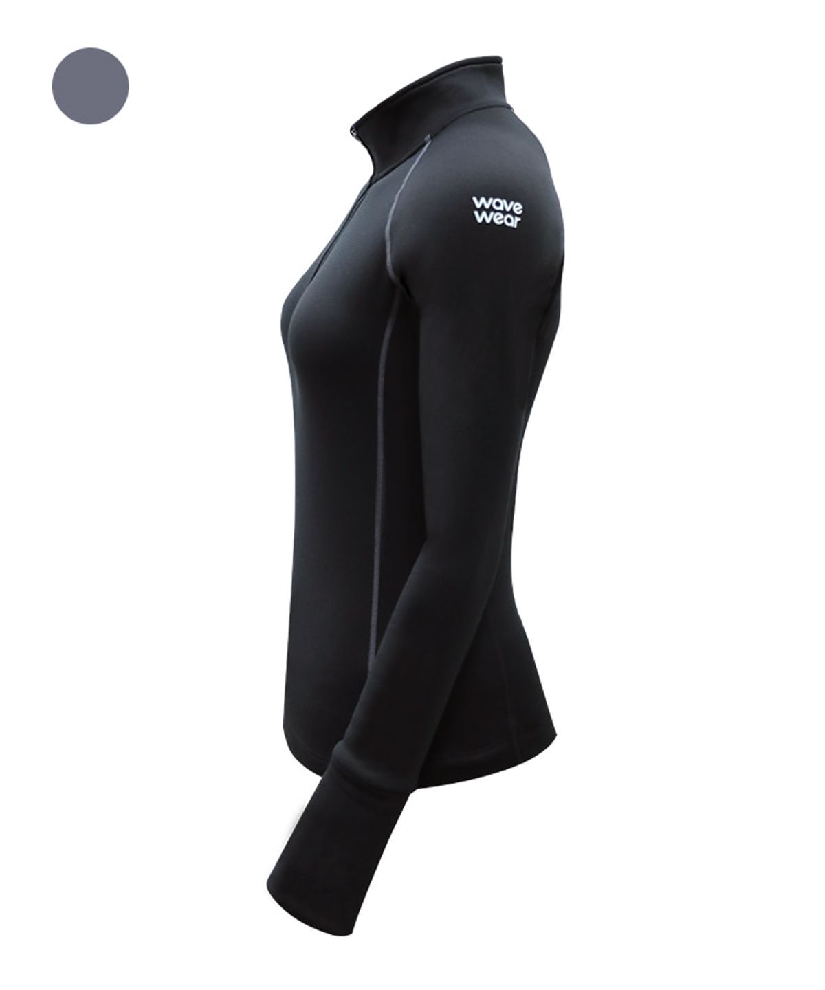 웨이브웨어(WAVEWEAR) 기모 하프집업 컴프레션 우먼스 서포트 스티치 상의