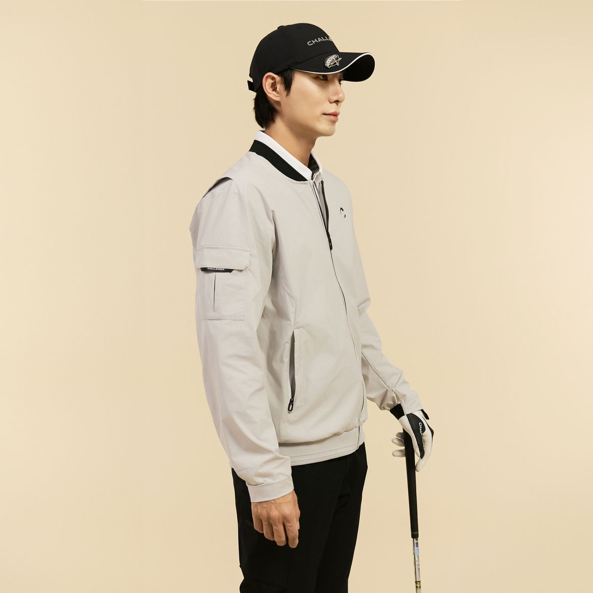 챌린저(CHALLENGER) 남성 스윙마스터 스타디움 블루종 점퍼 라이트그레이