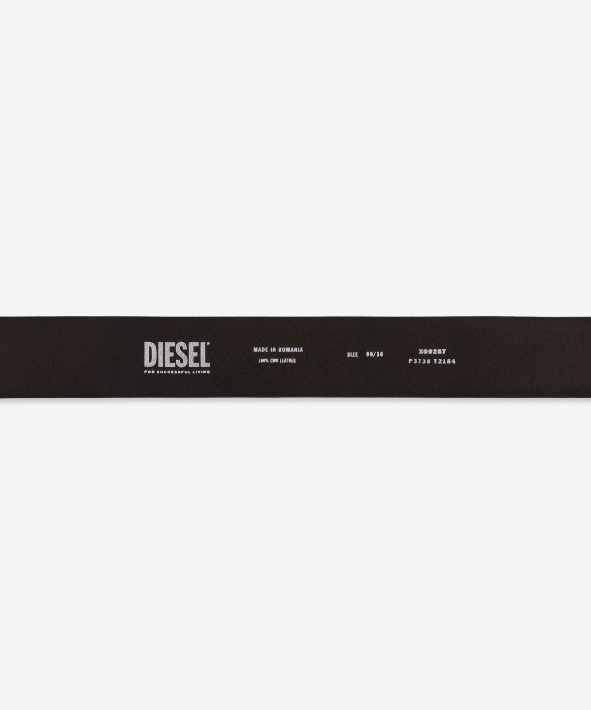 디젤(DIESEL) 오발 D 로고 B 1DR 스크래치 벨트 - 브라운 / X09257P3738T2184