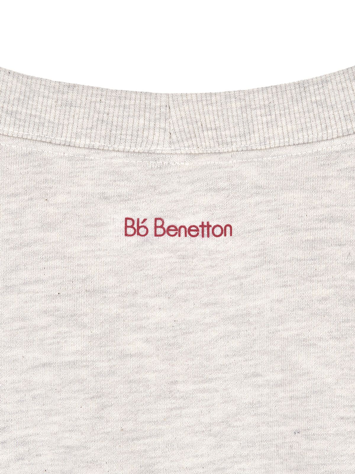 비플랫 베네통(Bb' BENETTON) 스몰비비 오프숄더 크롭 스웻셔츠 (Melange Grey)