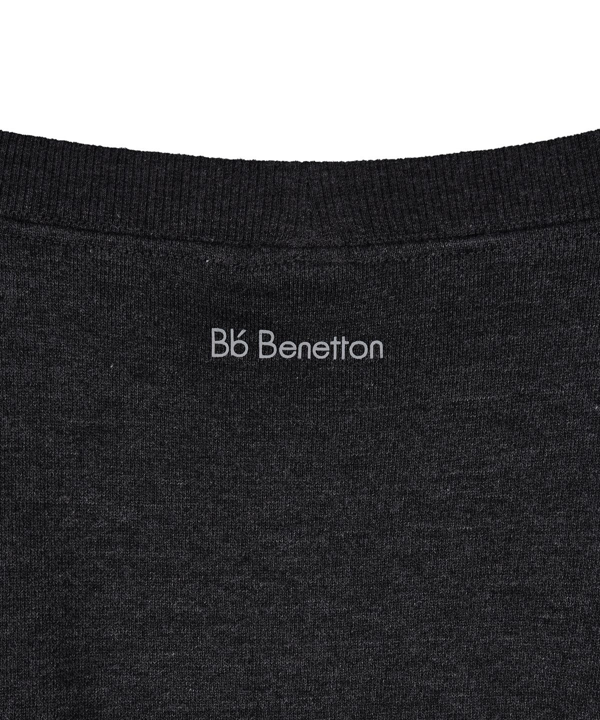 비플랫 베네통(Bb' BENETTON) 스몰비비 오프숄더 크롭 스웻셔츠 (Dark Grey)