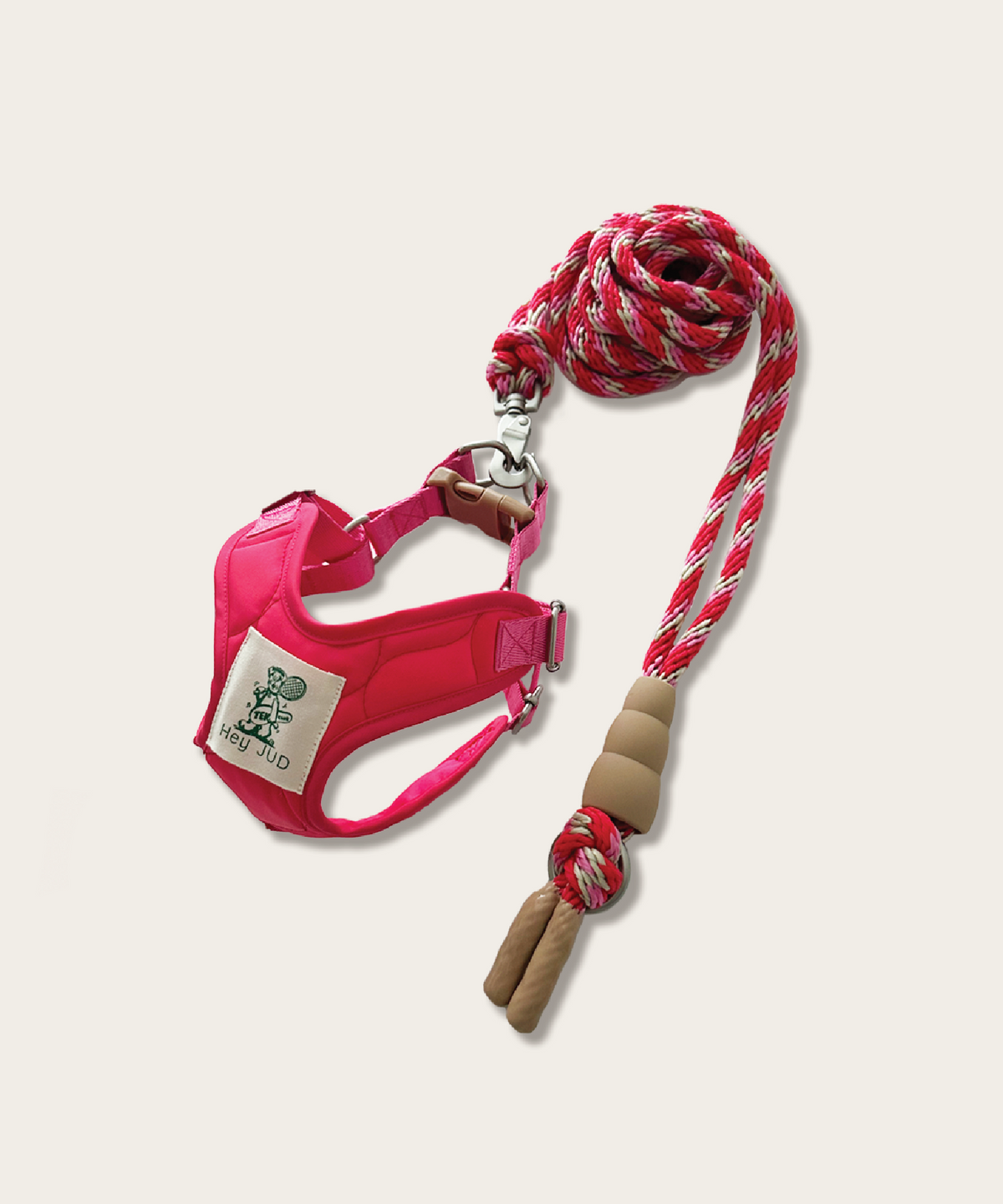 헤이쥬드(HEYJUD) Preppy Dog Harness 프레피 독 하네스 (Sera Magenta)