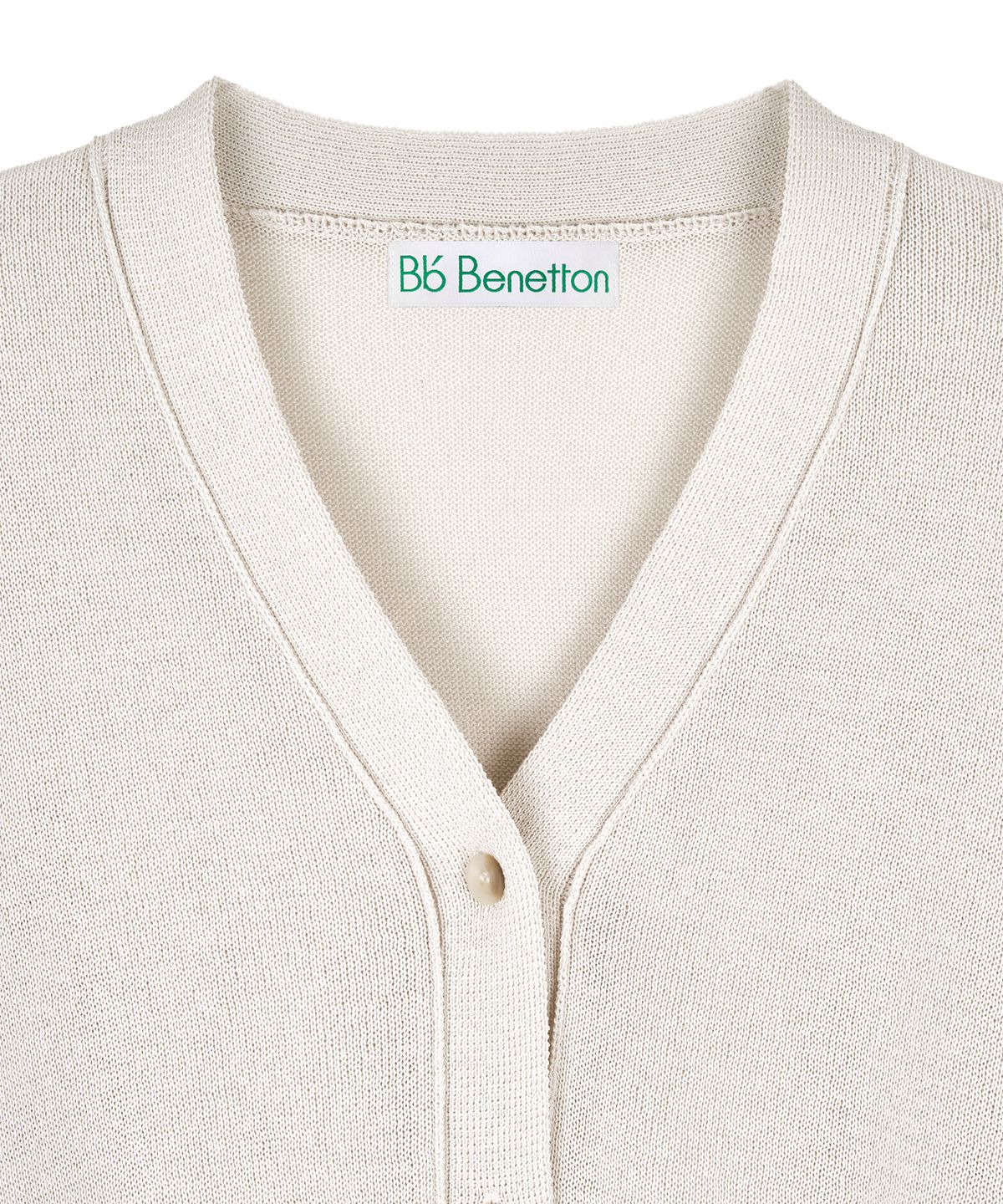비플랫 베네통(Bb' BENETTON) 스프링 브이넥 니트 가디건 (Light Grey)