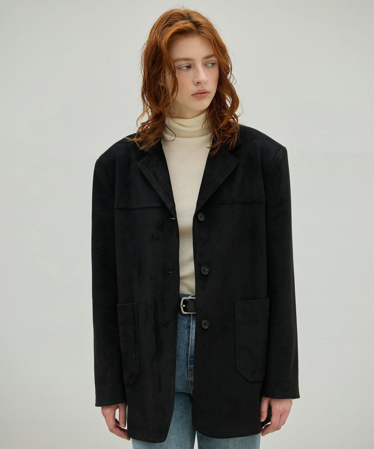 엘리오티(ELLIOTI) Suede Half Coat_2Color