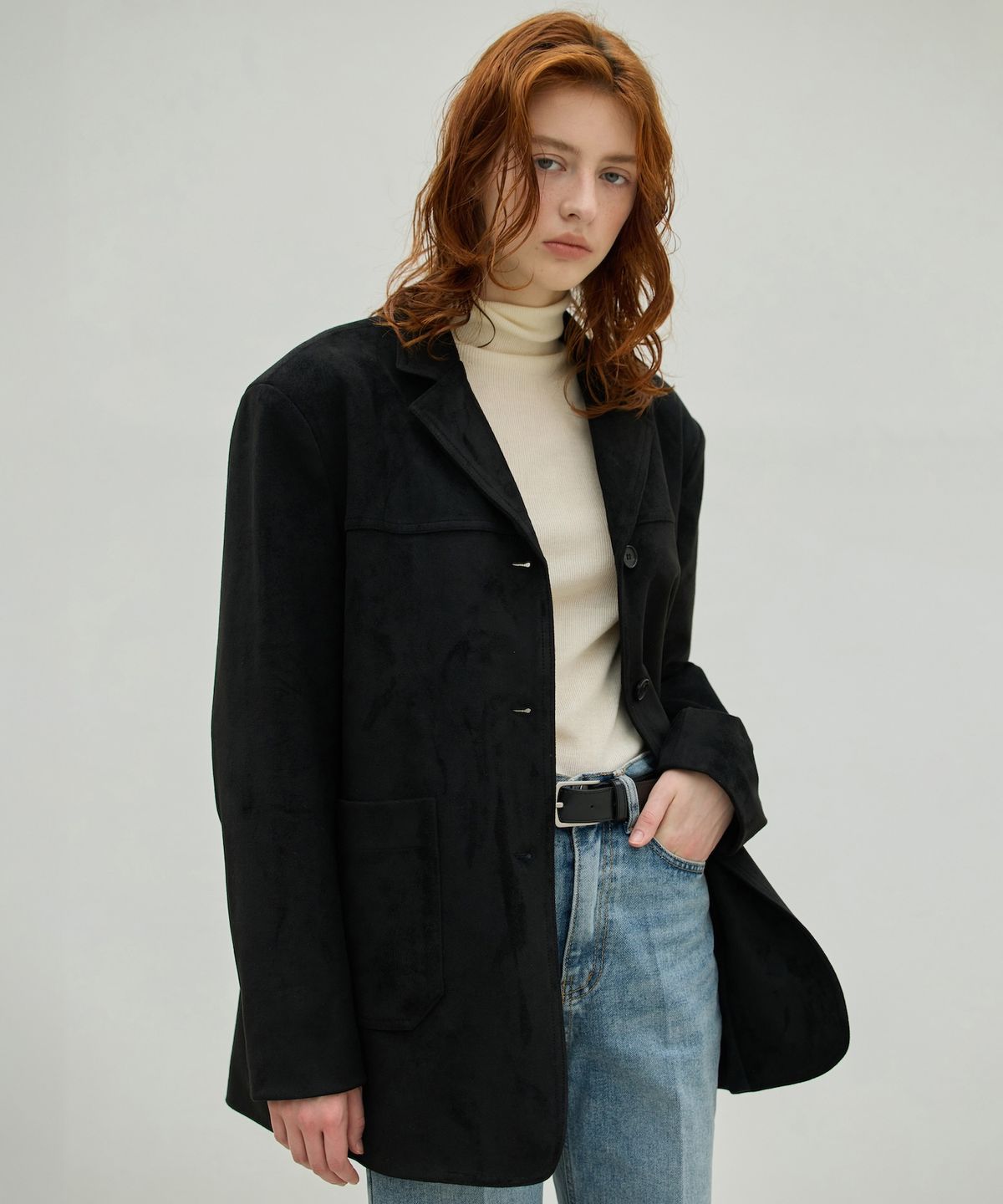 엘리오티(ELLIOTI) Suede Half Coat_2Color