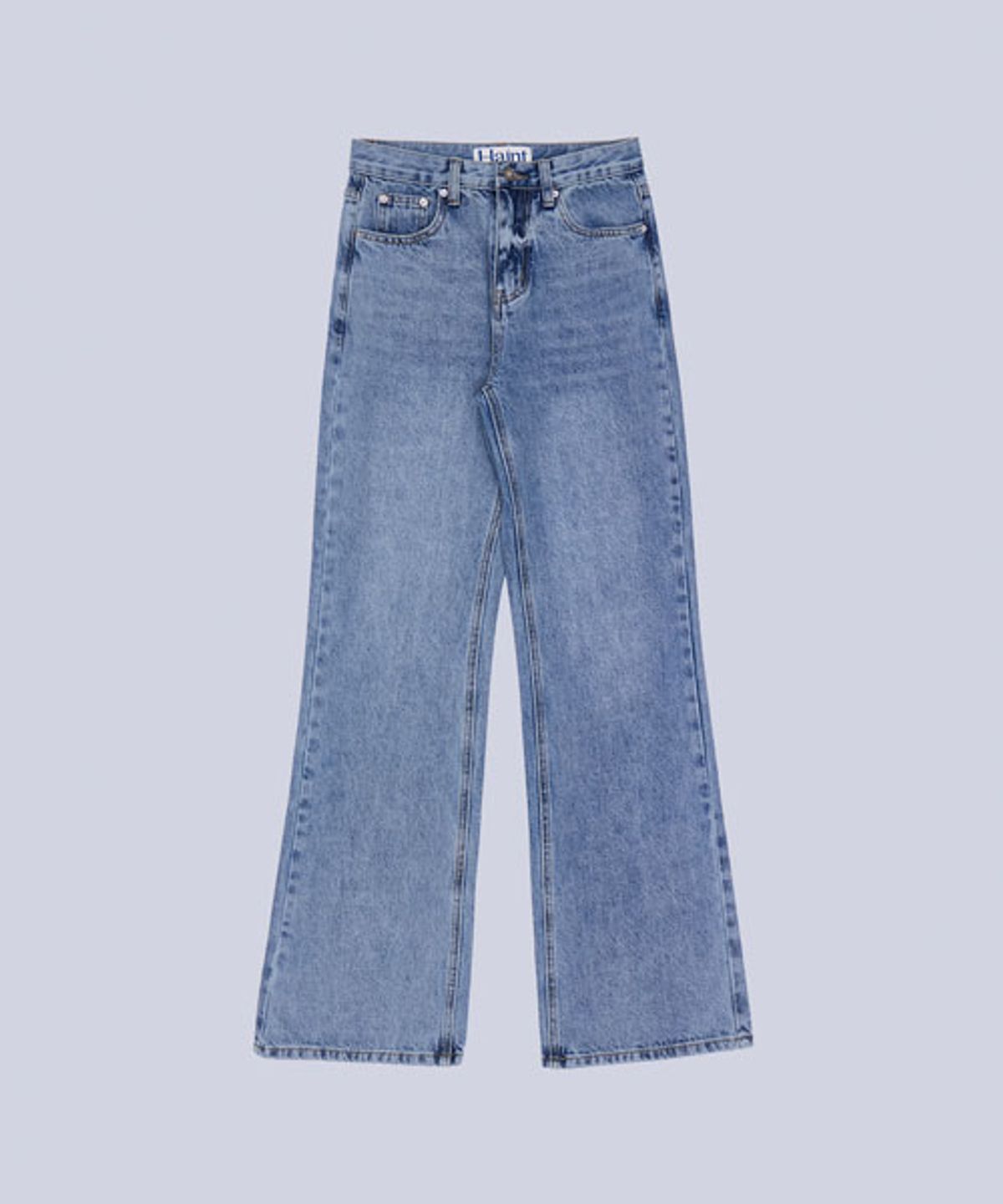 헤인트(HAINT) EASY SEMI BOOT-CUT DENIM PANTS