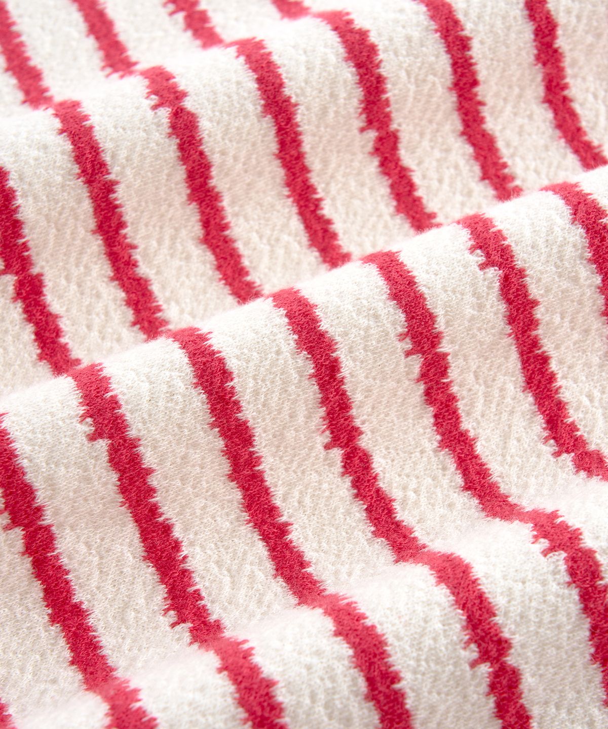 플로즈룸(FLAWSROOM) Stripe Noise Henleyneck RED