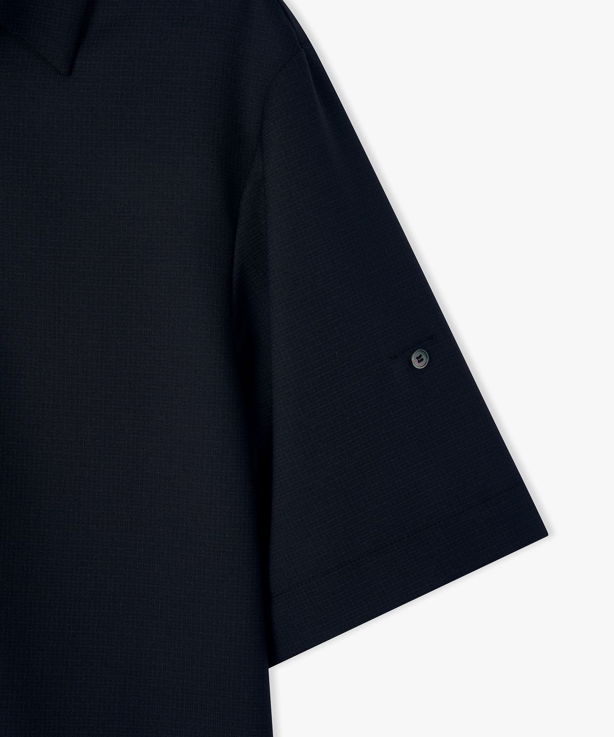 플로즈룸(FLAWSROOM) Half Rollup Shirts BLACK