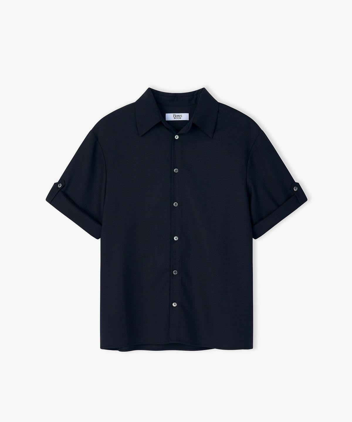 플로즈룸(FLAWSROOM) Half Rollup Shirts BLACK