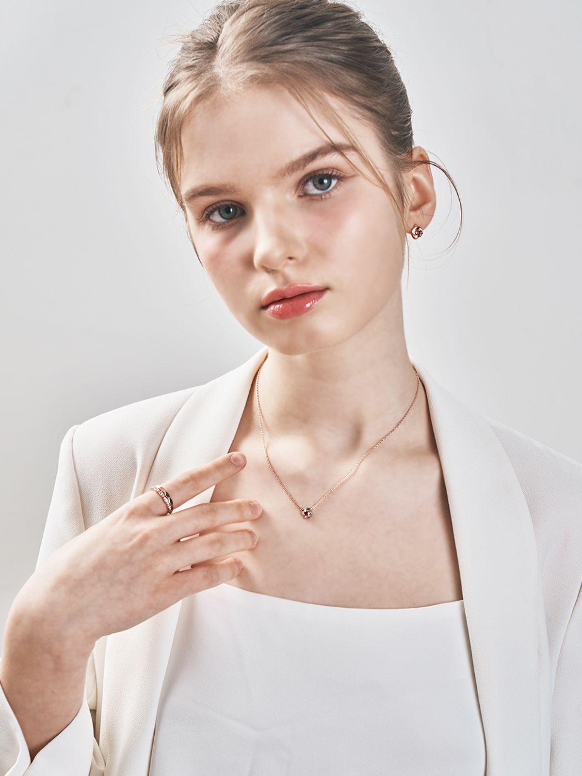 엘르주얼리(ELLEJEWELRY) 레이스 레이어드 링 2종 세트 ELBRWR140