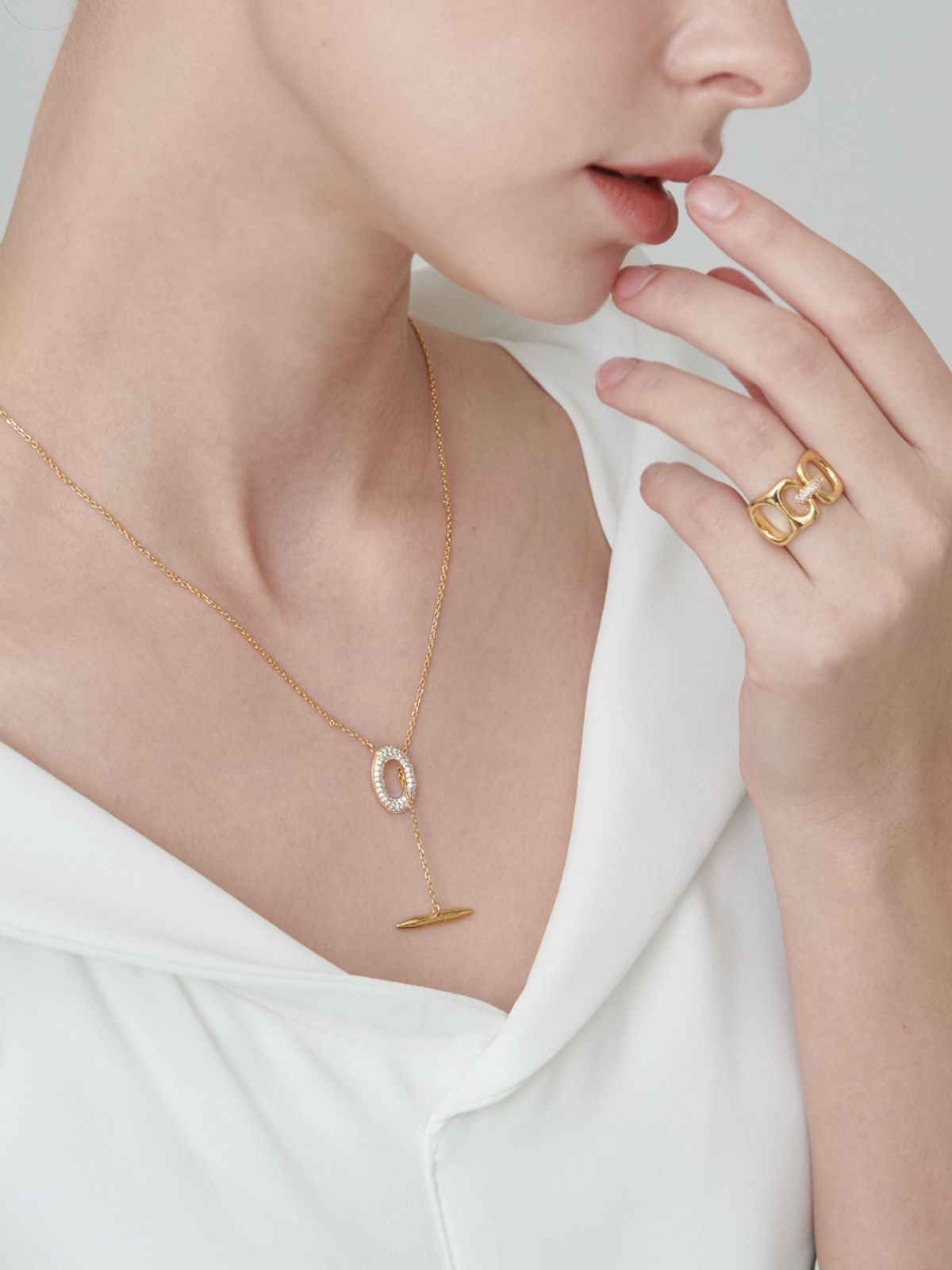 엘르주얼리(ELLEJEWELRY) Urban 볼드 체인 오픈링 ELBRWR106