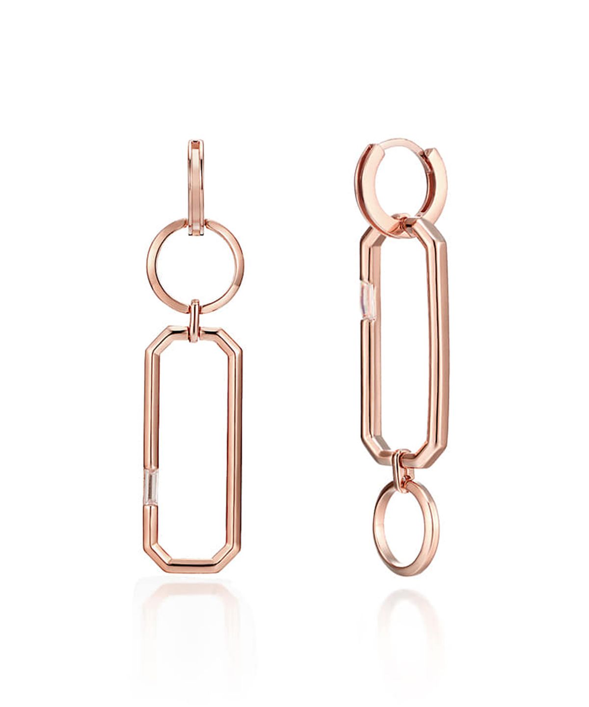 엘르주얼리(ELLEJEWELRY) 14K GF 라운스퀘어 귀걸이 ELGPEE317