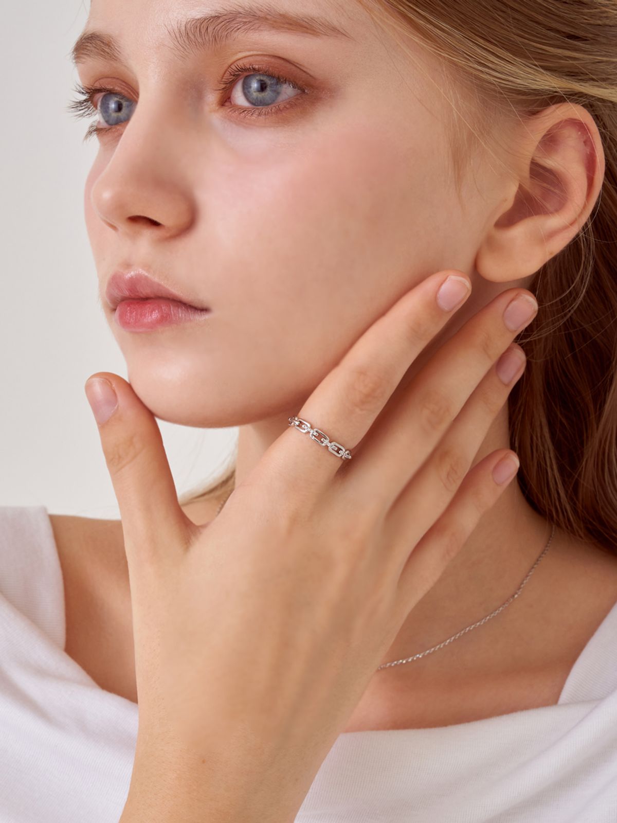 엘르주얼리(ELLEJEWELRY) 심플 체인 오픈링 ELBRWR058