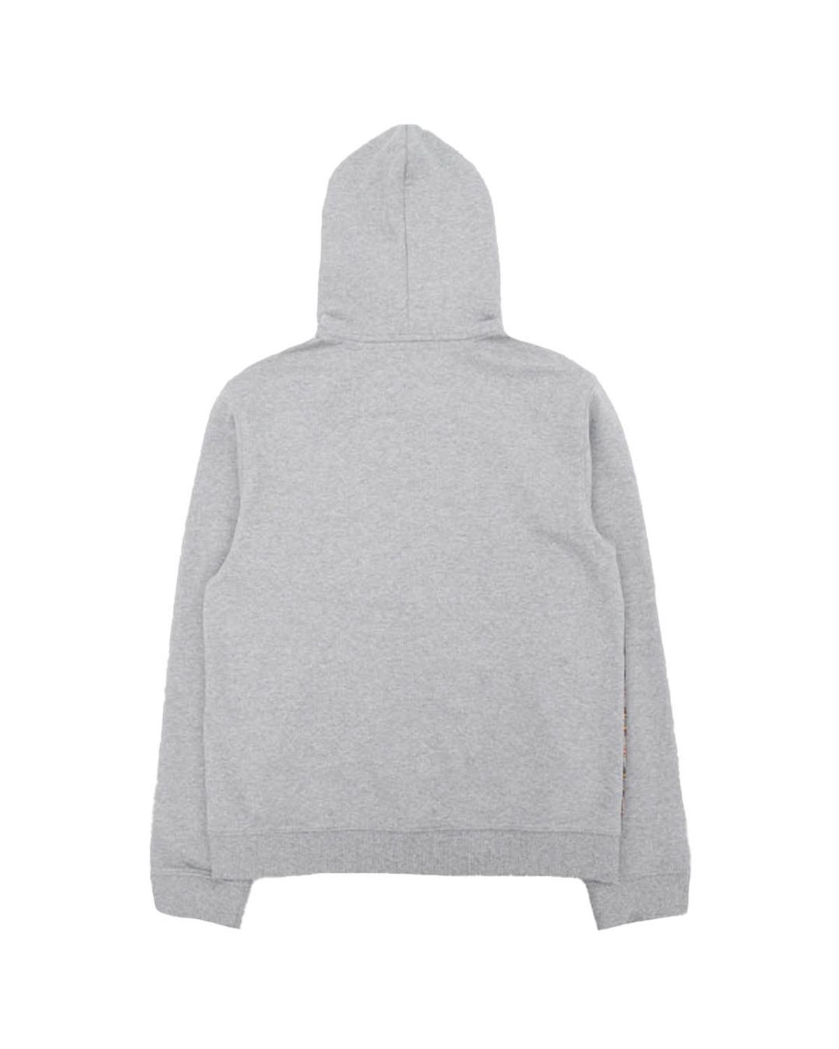 더뮤지엄비지터(THEMUSEUMVISITOR) CHECK MIXED ZIPUP HOODIE (MELANGE GREY)