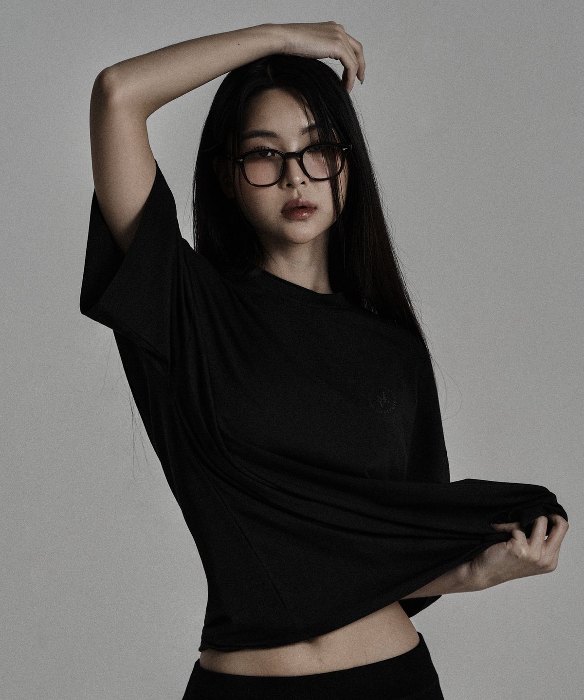 제이엘브(JELEVE) 스포티로고 오버핏 숏슬리브