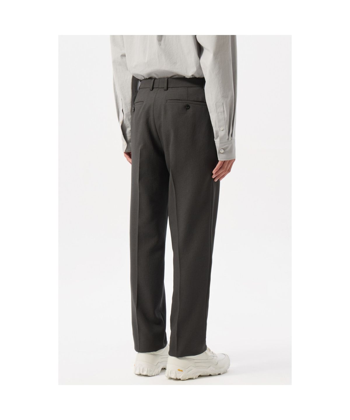 커스텀멜로우(CUSTOMELLOW) Grey Slim Fit Setup Pants CWPAM25402GYD