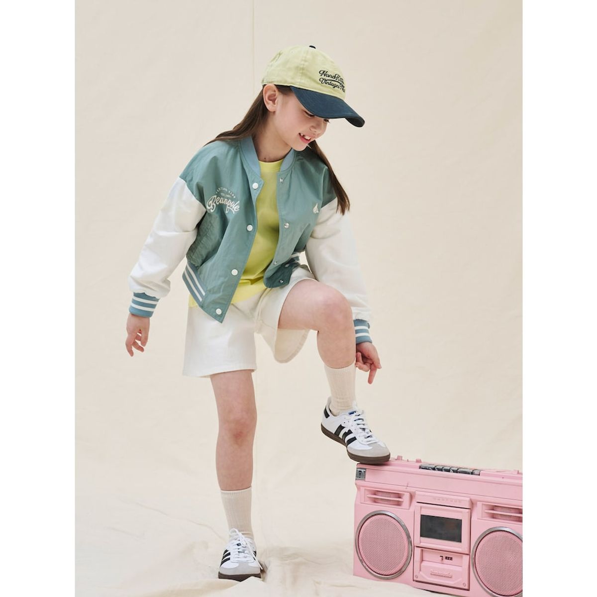 빈폴 키즈(BEANPOLE KIDS) 여아 바서티 점퍼  그린 (BI5239G02M)