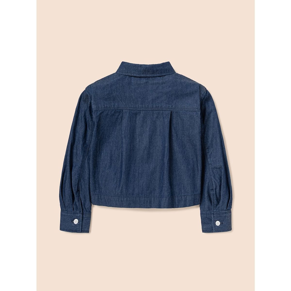 빈폴 키즈(BEANPOLE KIDS) 진청 여아 데님 크롭 셔츠  네이비 (BI5264G90R)