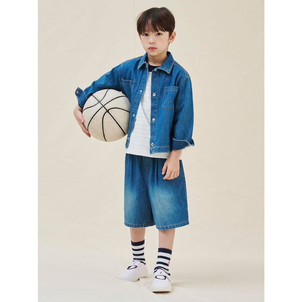 빈폴 키즈(BEANPOLE KIDS) 데님 자켓형 셔츠  블루 (BI5264U90P) (BI5264U90P)