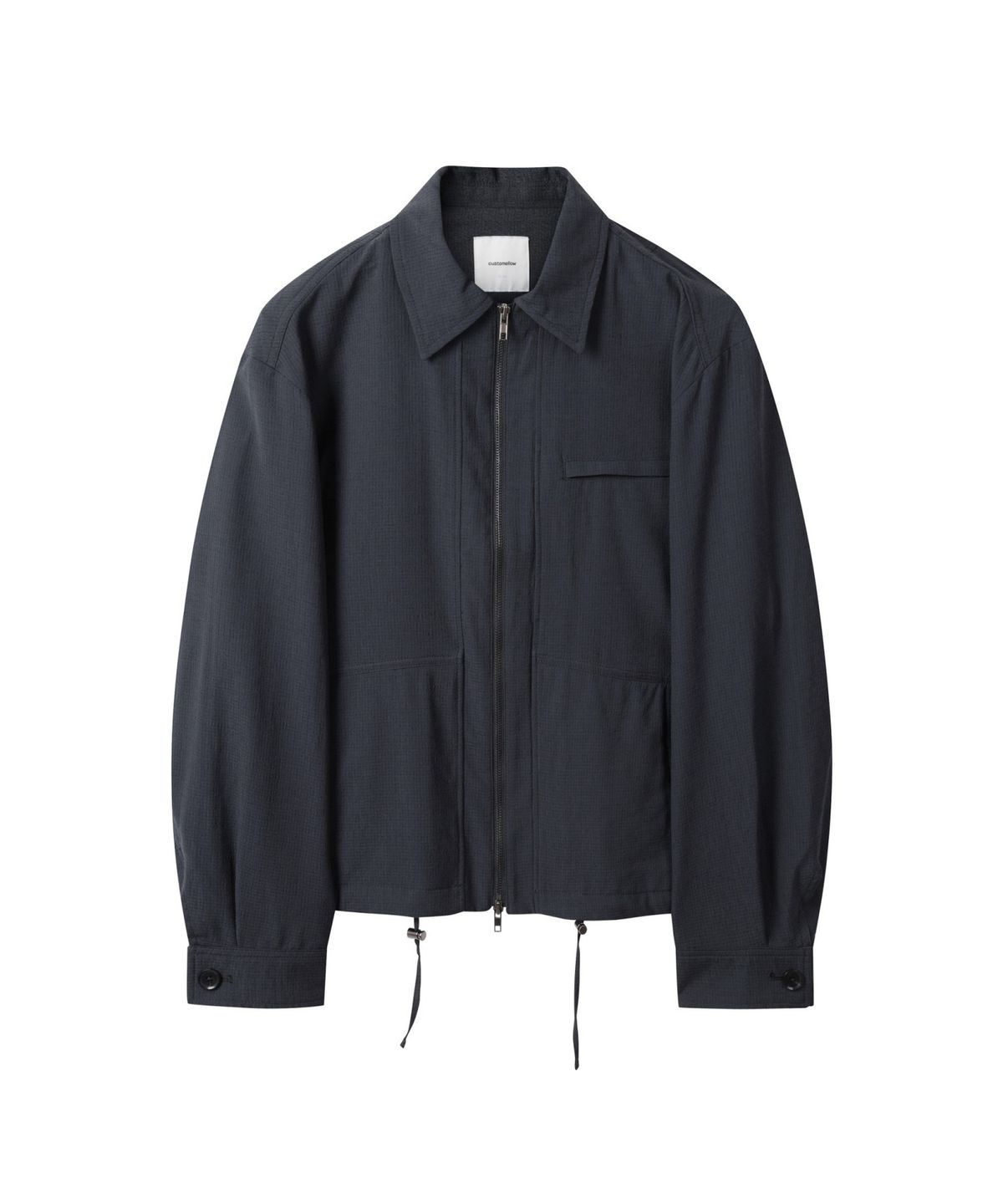 커스텀멜로우(CUSTOMELLOW) Black Texture Fabric Blouson C9UAM25211NYX