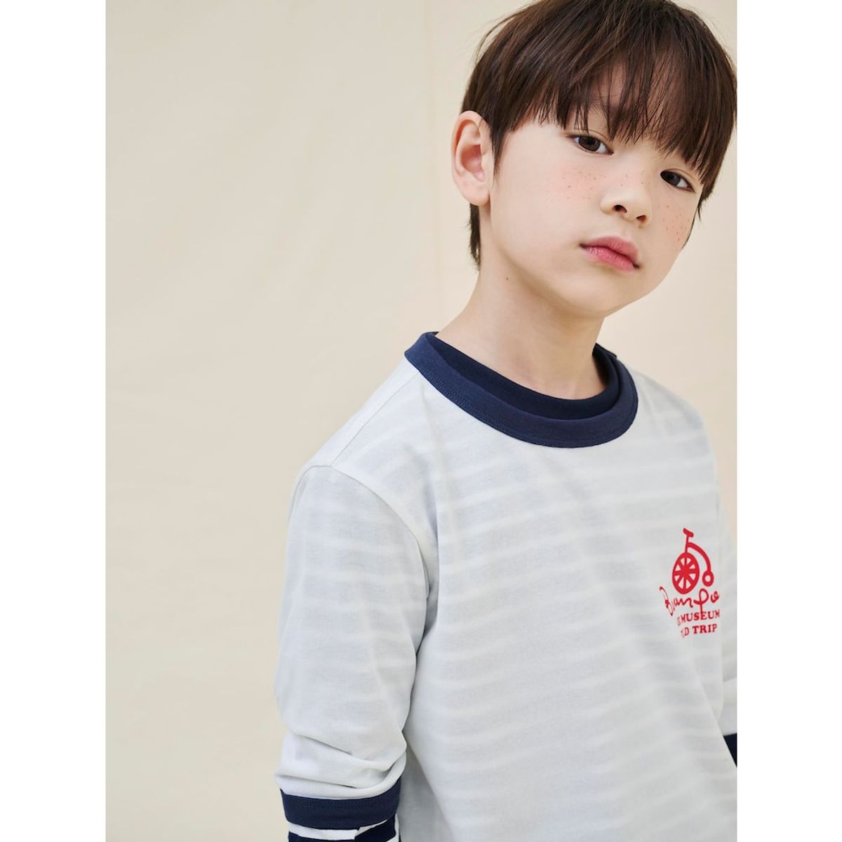 빈폴 키즈(BEANPOLE KIDS) 7부 링거 티셔츠  아이보리 (BI5241U030)