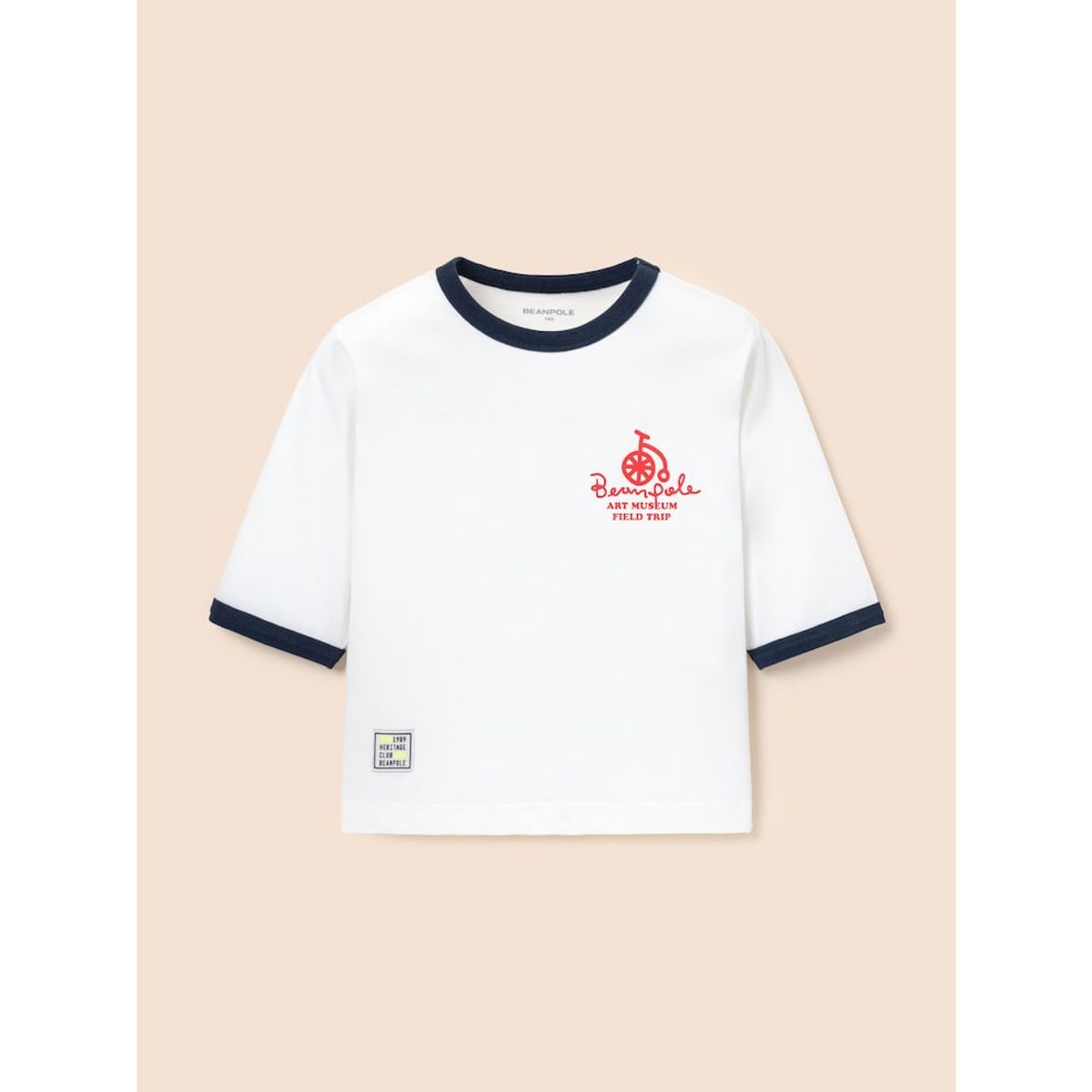 빈폴 키즈(BEANPOLE KIDS) 7부 링거 티셔츠  아이보리 (BI5241U030)