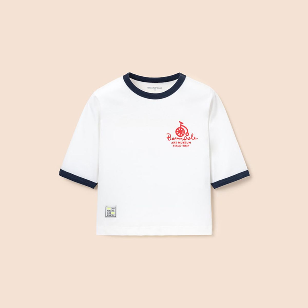 빈폴 키즈(BEANPOLE KIDS) 7부 링거 티셔츠  아이보리 (BI5241U030)