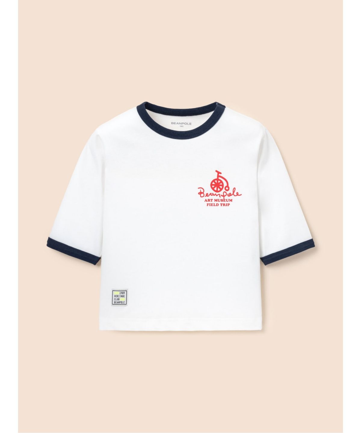 빈폴 키즈(BEANPOLE KIDS) 7부 링거 티셔츠  아이보리 (BI5241U030)