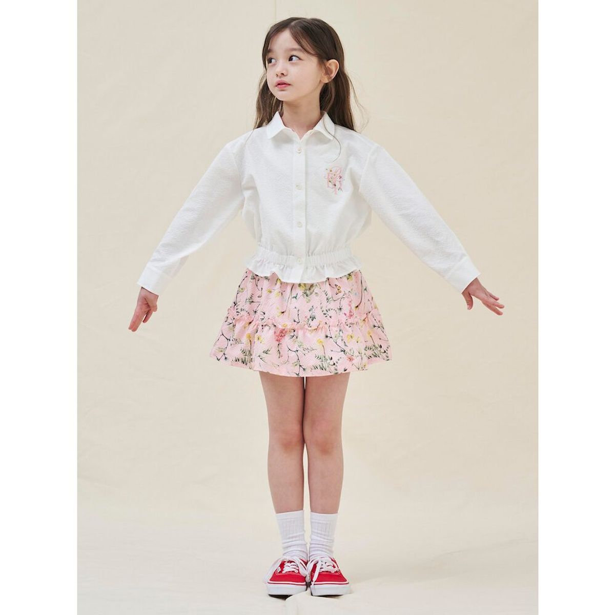 빈폴 키즈(BEANPOLE KIDS) [Reedition] 러블리 플라워 치마 레깅스  라이트 핑크 (BI5227G01Y)