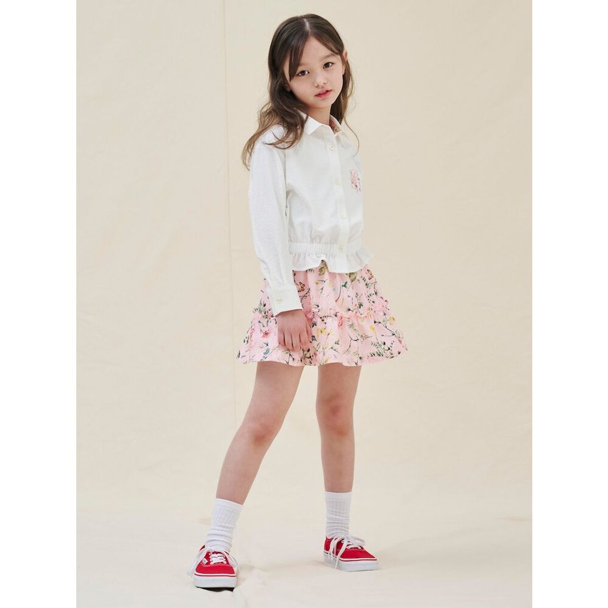 빈폴 키즈(BEANPOLE KIDS) [Reedition] 러블리 플라워 치마 레깅스  라이트 핑크 (BI5227G01Y)