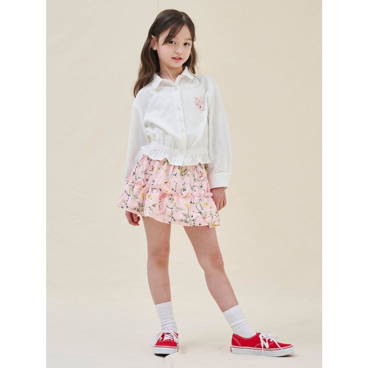 빈폴 키즈(BEANPOLE KIDS) [Reedition] 러블리 플라워 치마 레깅스  라이트 핑크 (BI5227G01Y)