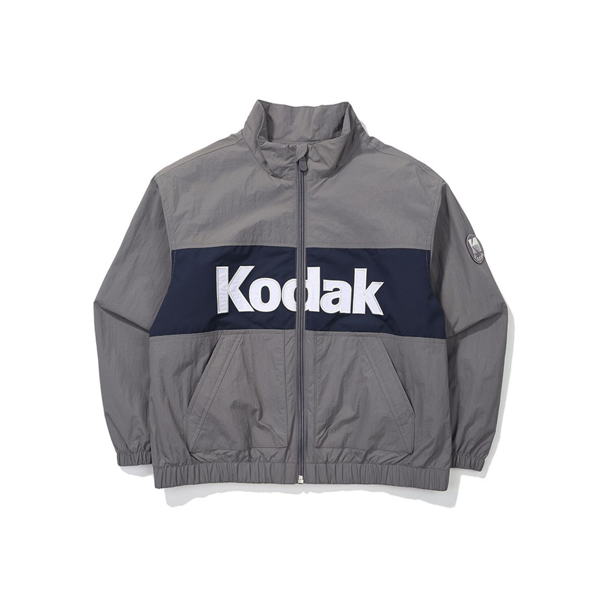코닥 키즈(KODAK KIDS) 컬러블럭 우븐 빅로고 안감 자켓 키즈 GREY