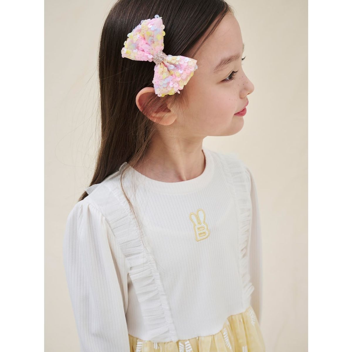 빈폴 키즈(BEANPOLE KIDS) [러블리 빙키 걸즈] 빙키 프릴 샤 원피스  아이보리 (BI5271G020)