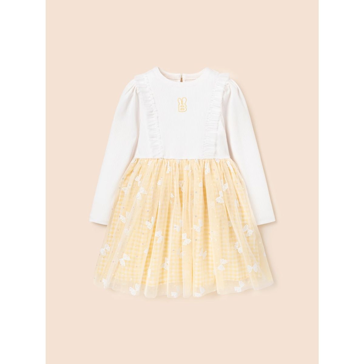 빈폴 키즈(BEANPOLE KIDS) [러블리 빙키 걸즈] 빙키 프릴 샤 원피스  아이보리 (BI5271G020)