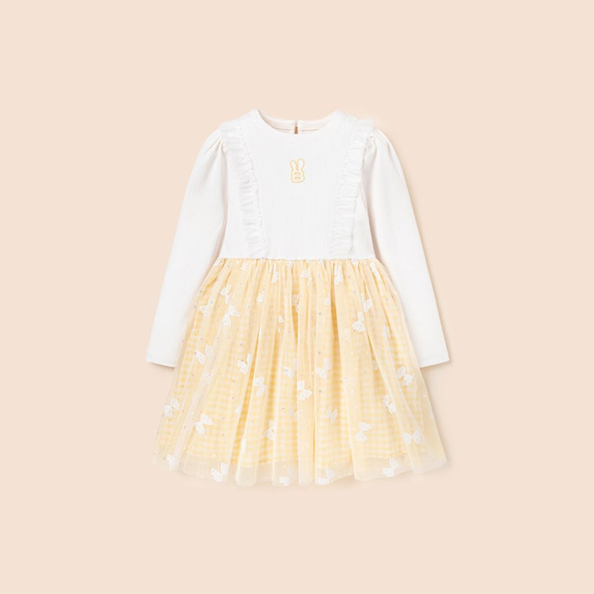 빈폴 키즈(BEANPOLE KIDS) [러블리 빙키 걸즈] 빙키 프릴 샤 원피스  아이보리 (BI5271G020)