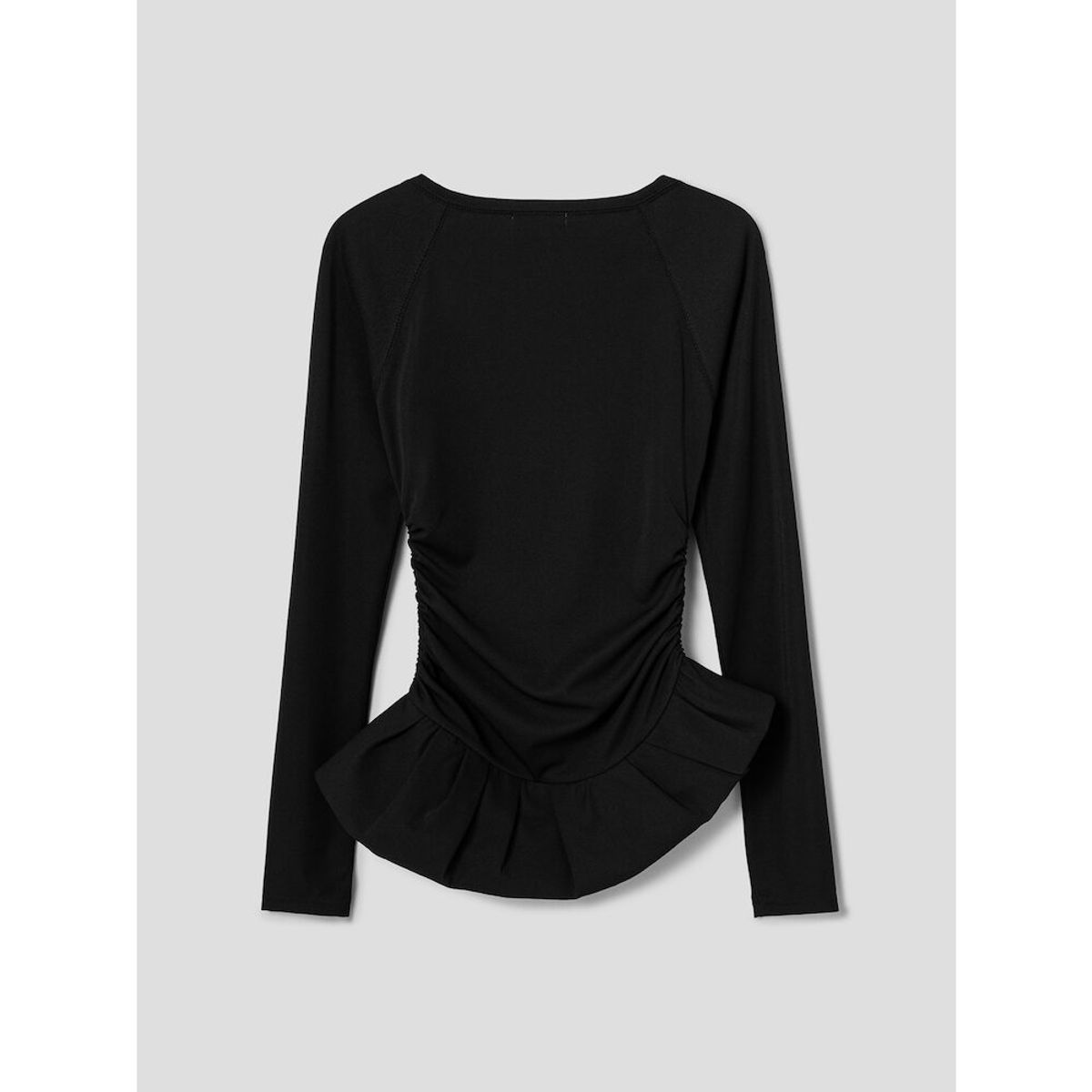 앙개(ANGGAE) Balloon Jersey Top  Black