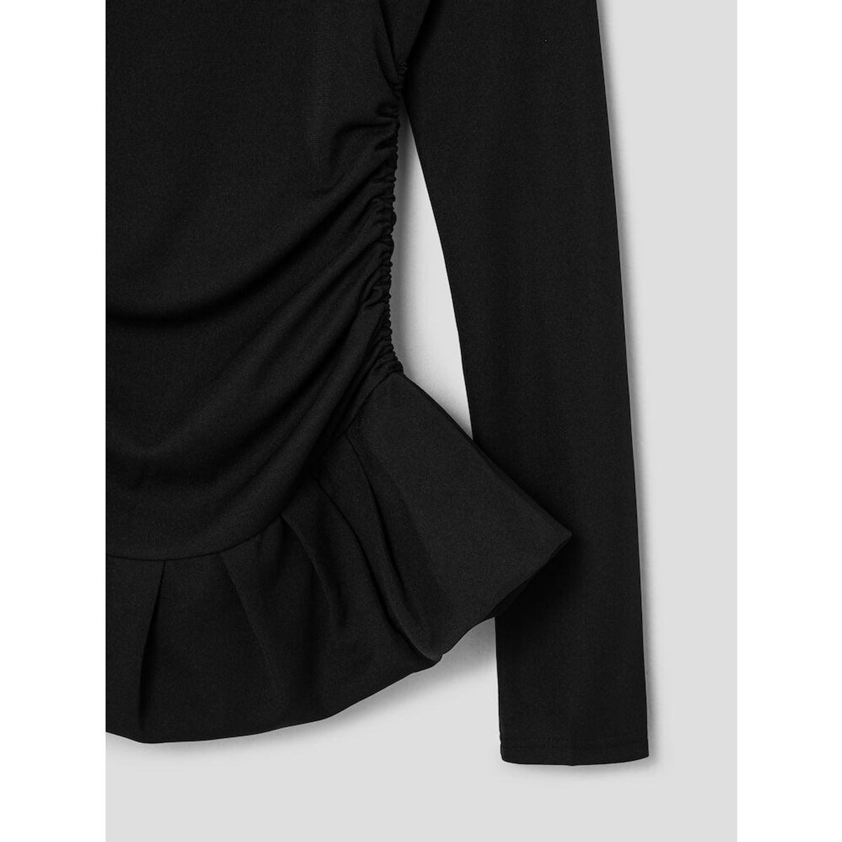 앙개(ANGGAE) Balloon Jersey Top  Black