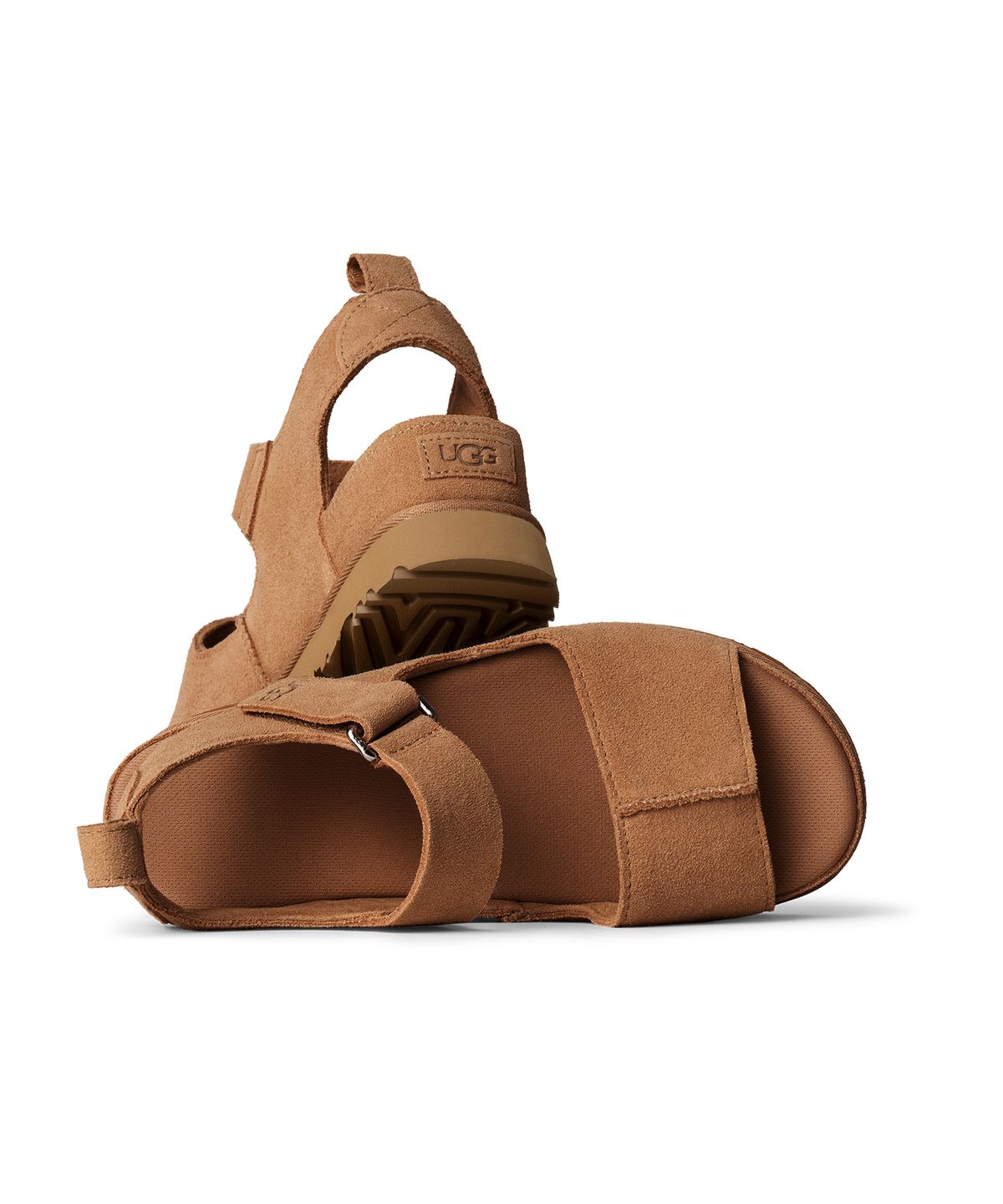 어그(UGG) [WOMEN] 클래식 스웨이드 플랫폼 스트랩 샌들  (골든스타 하이) - 체스트넛 / 1167356-CHE