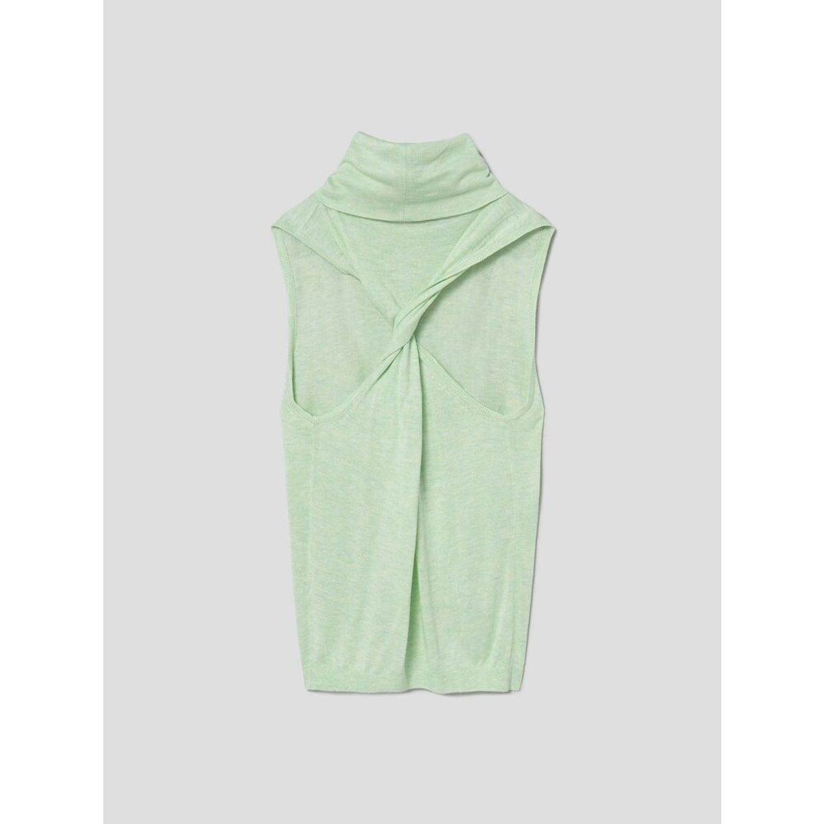 앙개(ANGGAE) Twisted Back Knit Tank  Mint
